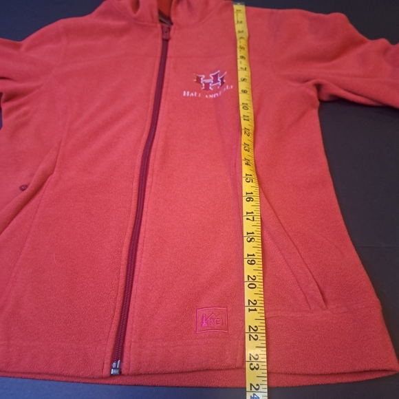 REI Hooded Fleece Jacket Women's Orange Hall and Hall‎ Logo - Picture 6 of 10